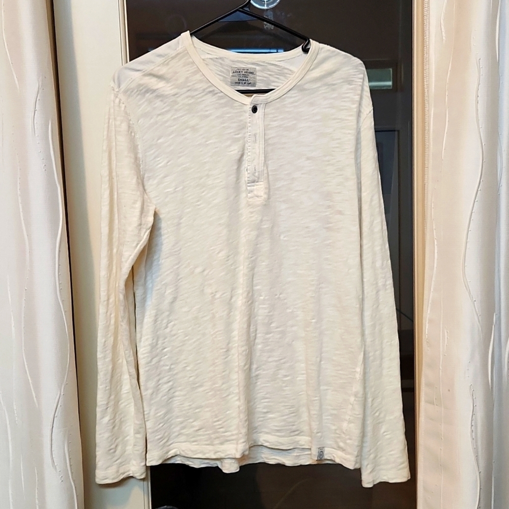 Lucky Brand Cream Long Sleeve Top